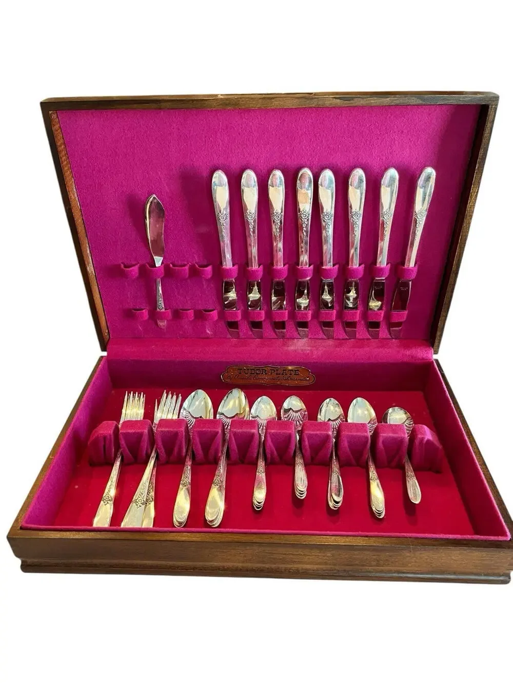 Tudor Plate Oneida Fantasy Flatware 4 pc setting, Service for 8 silverplate 38pc